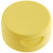 A yellow plastic container with a 38/400 yellow inverted squeeze bottle lid.