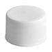 A white plastic continuous thread lid with a foam liner.