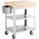 A Steelton wood and metal work cart with metal undershelves.