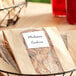 a basket of cookies with a label