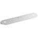 A stainless steel false bottom with holes.