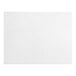 A white rectangular cake board with black lines on the edges on a white background.