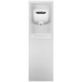 A white rectangular Excel XLERATOR hand dryer recess kit.