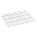 A white wire shelf for a countertop display refrigerator.