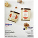 A box of Avery Matte White Oval Labels with Sure Feed Technology on a white background.