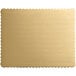 A gold laminated corrugated sheet with a white border.