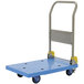 a blue and yellow cart
