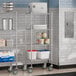 Steelton Chrome wire shelving with casters in a kitchen.