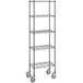 A Steelton chrome wire shelving unit with four shelves.