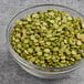 A bowl of dried green split peas.