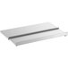 A stainless steel sliding lid for a rectangular ice bin.
