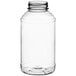 A clear plastic Skep sauce/honey bottle with a white lid.