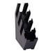 A black plastic Dispense-Rite stand with four sections.