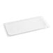 A translucent rectangular polypropylene lid on a white background.