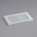 A Vigor translucent polypropylene lid on a plastic food pan.