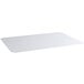 A clear rectangular PVC shelf liner on a white background.