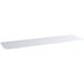 A white rectangular shelf liner on a white background.