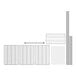 A drawing of a Regency chrome wire rack with shelves and posts.