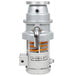 A close-up of a stainless steel Hobart commercial garbage disposer with short upper housing.