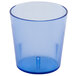 A slate blue plastic Cambro tumbler.