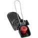 A black and silver metal clip with a red plastic lid labeled "Narvon Tap Set"