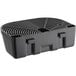 A black plastic Narvon drip tray with a metal grate.