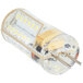 A close-up of a Narvon LED light bulb with yellow lights.