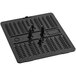 A black plastic Narvon grid cover with holes.