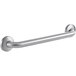 An American Specialties, Inc. stainless steel grab bar with snap flange and round ends.