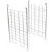 Two Metro chrome tray slides with metal grids on a white background.