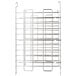 A metal rack with Metro chrome tray slides attached to it.
