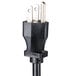 A black power cord with two plugs on a Bunn pourover coffee brewer.
