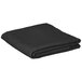 A folded black Intedge 100% polyester table cover.