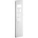 A white rectangular metal Narvon command panel with four windows.