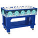IRP Blue Texas Icer 710 Insulated Ice Bin / Merchandiser with Shelf and Drain 48 inch x 24 inch 140 Qt.