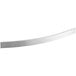A stainless steel curved handle.