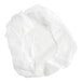 A white plastic bag with a white round object inside with a circle.