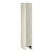 A beige rectangular metal locker with holes in it.