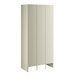 A beige metal Regency locker with three doors.