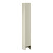 A beige metal single tier locker with 4 doors and rectangular vent holes.