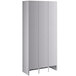 A gray metal locker with six doors.