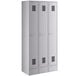 A gray Regency 3 wide locker with four doors.