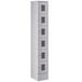 A grey Regency single locker with six compartments.