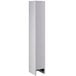 A gray metal locker with 6 tiers and a door.