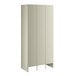A beige metal locker with nine doors.