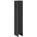 A black rectangular metal locker with holes.