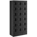 A black Regency locker with six compartments.