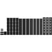 A group of black rectangular Regency lockers.
