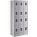 A gray Regency Space Solutions 3 wide locker with 6 doors.