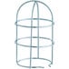 A metal wire light bulb guard with a round top.